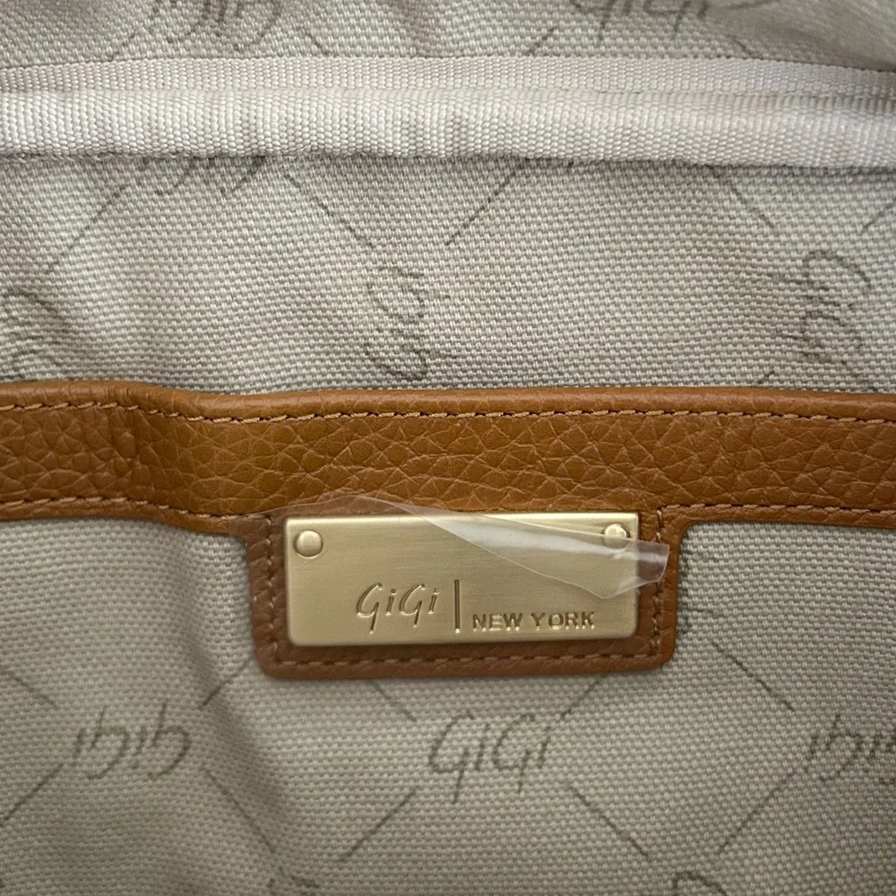 GiGi New York Madison Pebbled Leather Crossbody in Tan, NEW - Picture 11 of 15